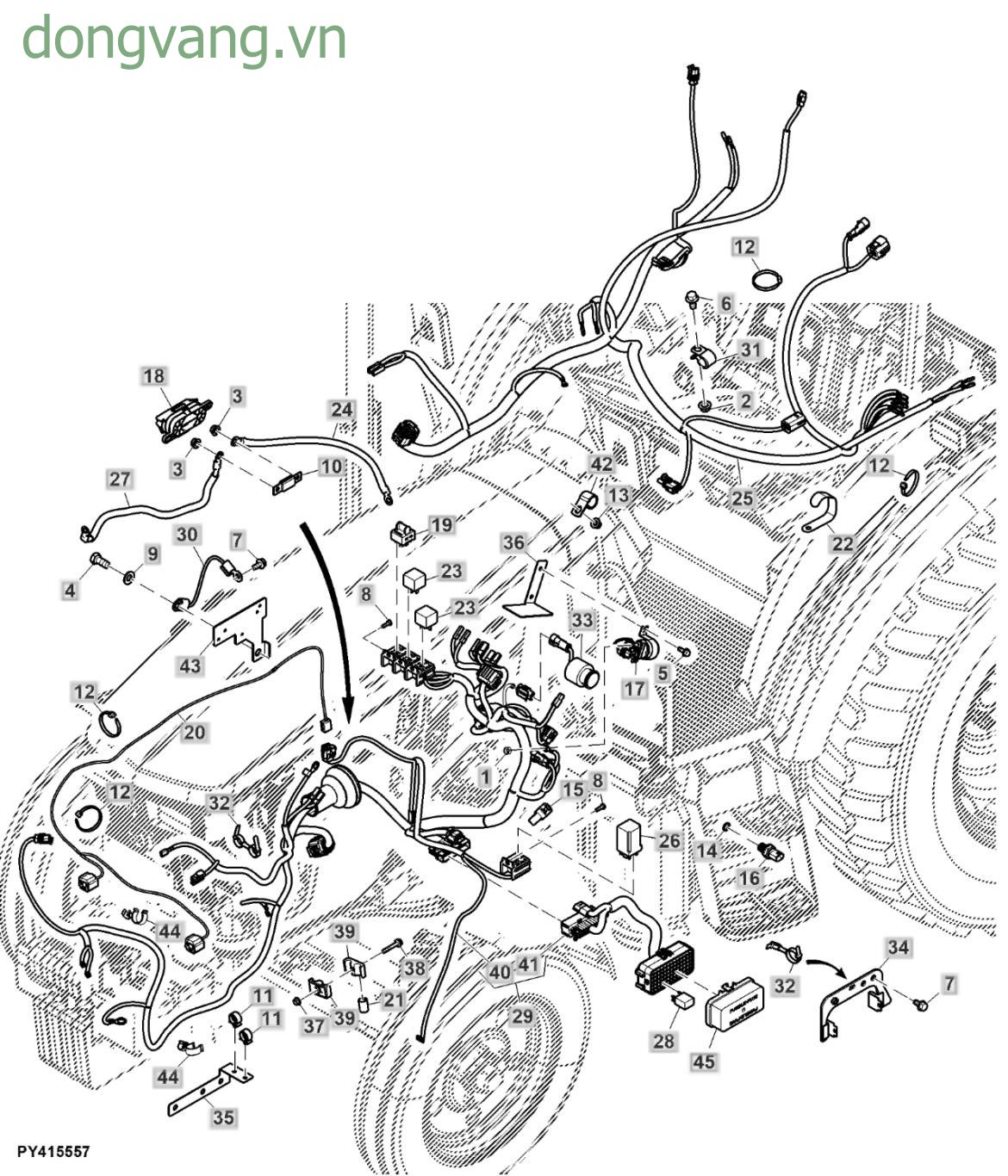 Wiring Harness, W/ Fender Mounted Rear Brake Lamp - ST856107